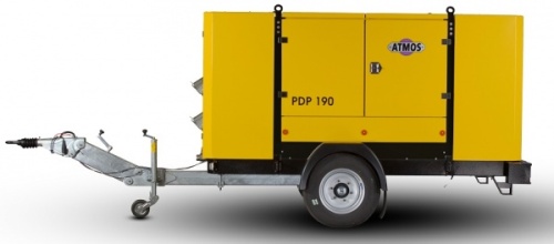 Дизельный передвижной компрессор Atmos PDP 190 8 фикс с тормозом  