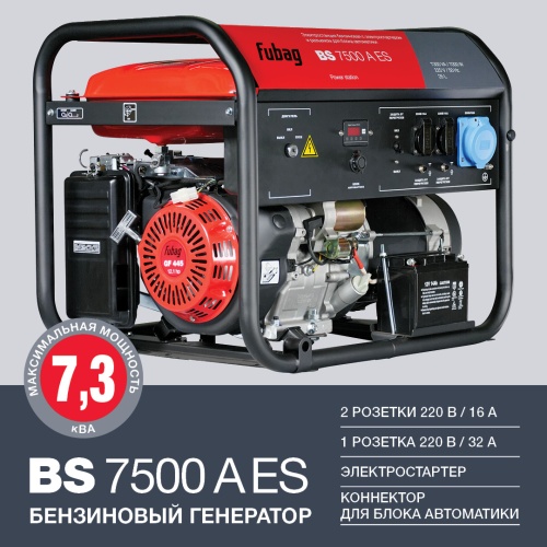 Бензиновая электростанция FUBAG BS 7500 A ES   фото 3